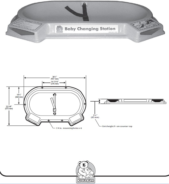 countertop baby changing station