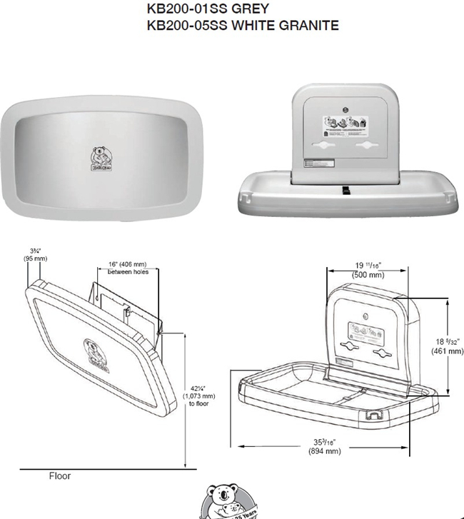 kb200 baby changing station